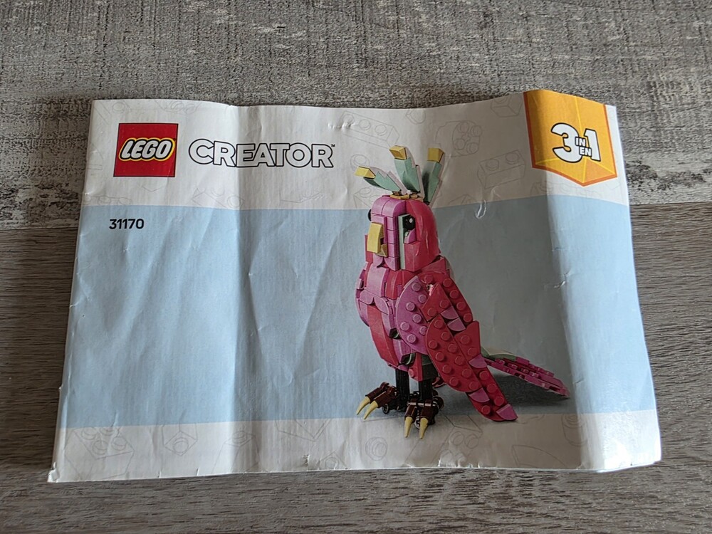 LEGO Creator 31170 Wild Animals: Pink PARROT 1 Instruction Manual Only! g47